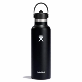 Hydro Flask 21 oz Standard Mouth with Flex Straw Cap In Black Kitchen,modern kitchen essentials
