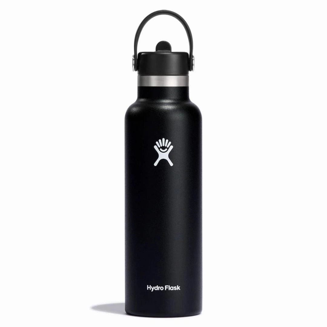 Hydro Flask 21 oz Standard Mouth with Flex Straw Cap In Black Kitchen,modern kitchen essentials
