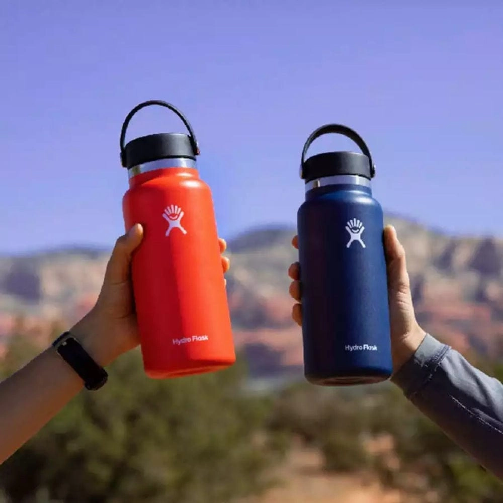 Hydro Flask 32 oz (946 ml) Wide Mouth with Flex Straw Cap In Indigo
