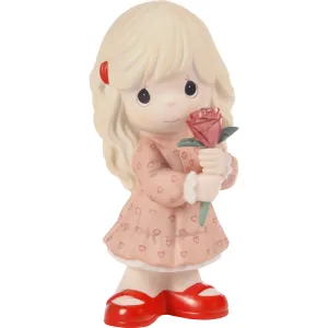 I Will Always Pick You Girl Holding Rose Figurine Decorative Mirror,Home Decor Mirror