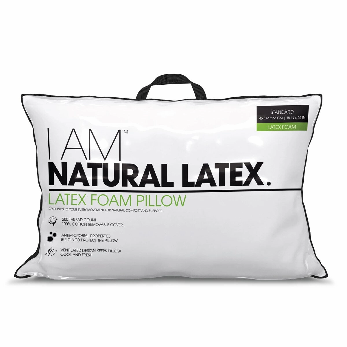 I AM A Natural Latex Pillow - White