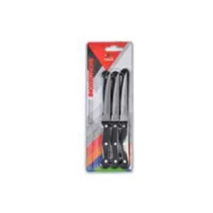 Inoxbonomi Black Handle Steak Knives - 6piece 10726 jute rug, burlap rug