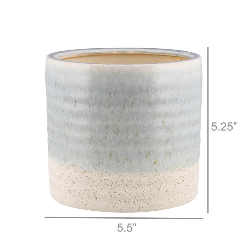 Isle Cachepot, Ceramic - Med - Light Blue