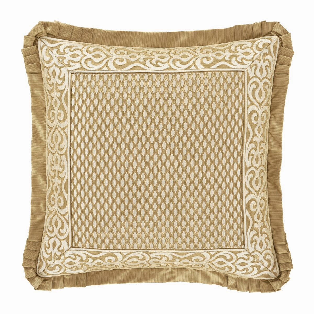 J. Queen New York Lazlo Gold Euro Sham pillowcases,cotton pillow covers,bed linen