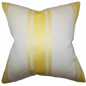 Jaleesa Stripes Euro Sham Yellow White pillowcases,cotton pillow covers,bed linen