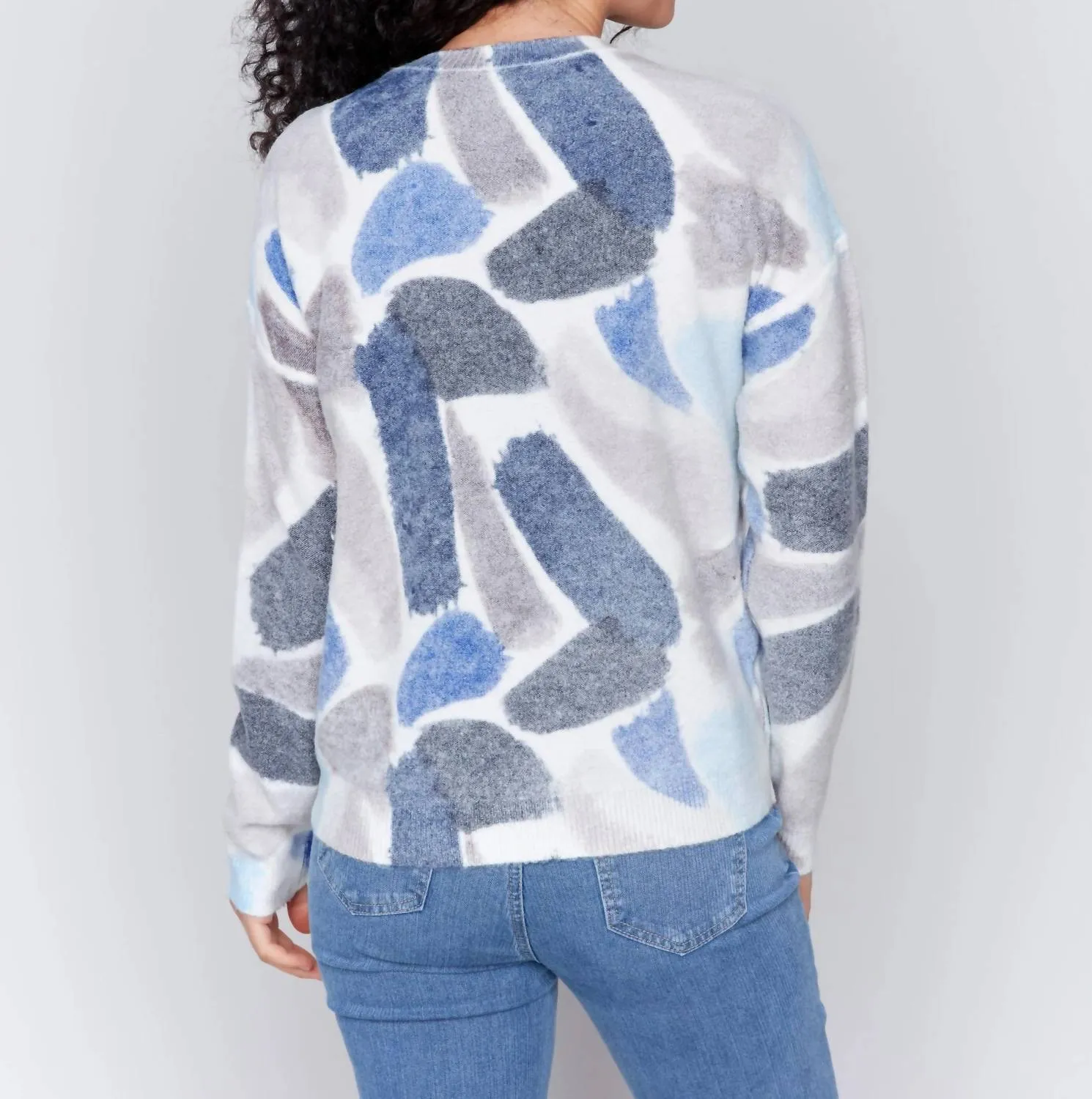 Janelle Reversible Sweater In Sapphire