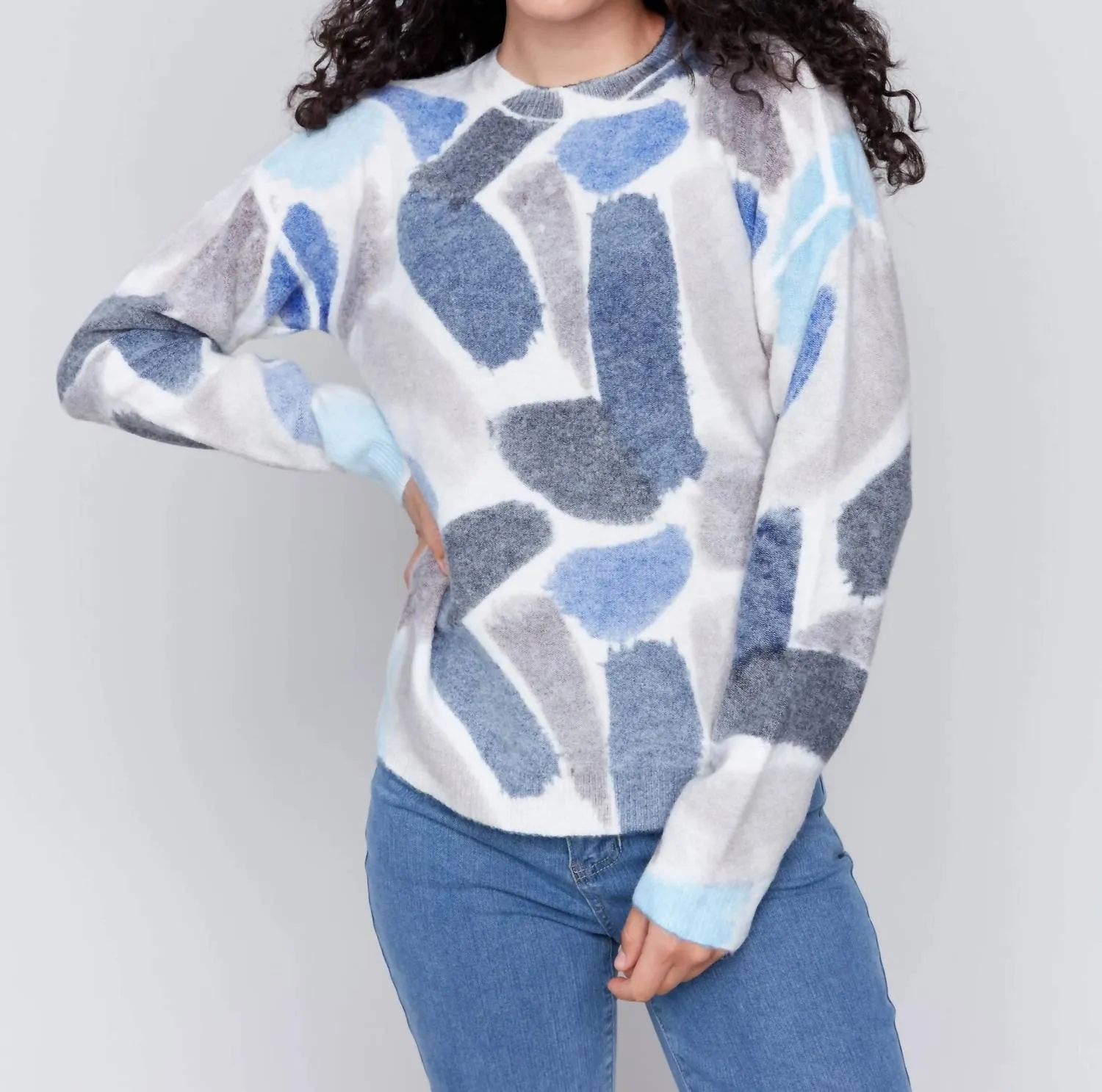 Janelle Reversible Sweater In Sapphire