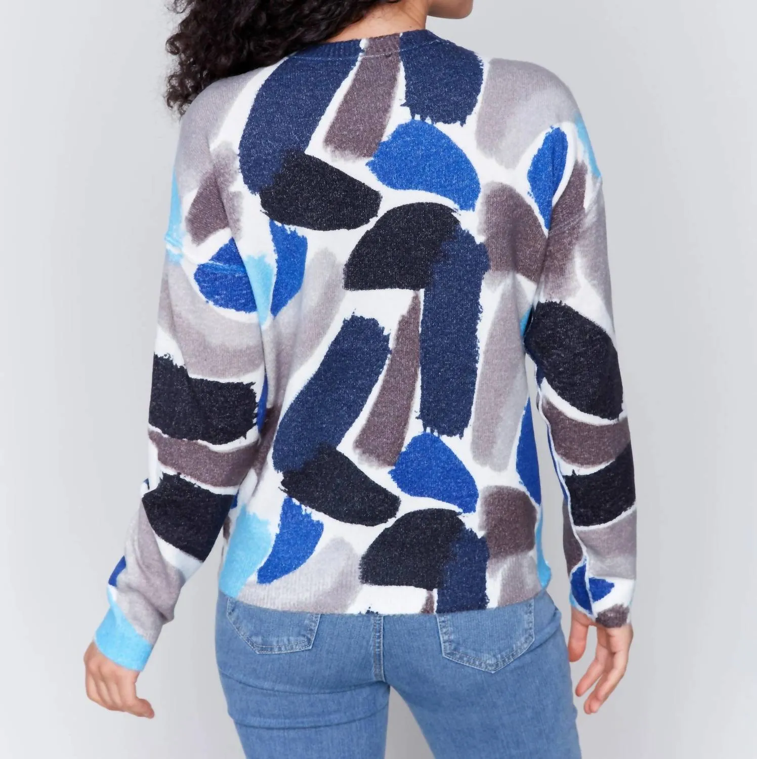 Janelle Reversible Sweater In Sapphire