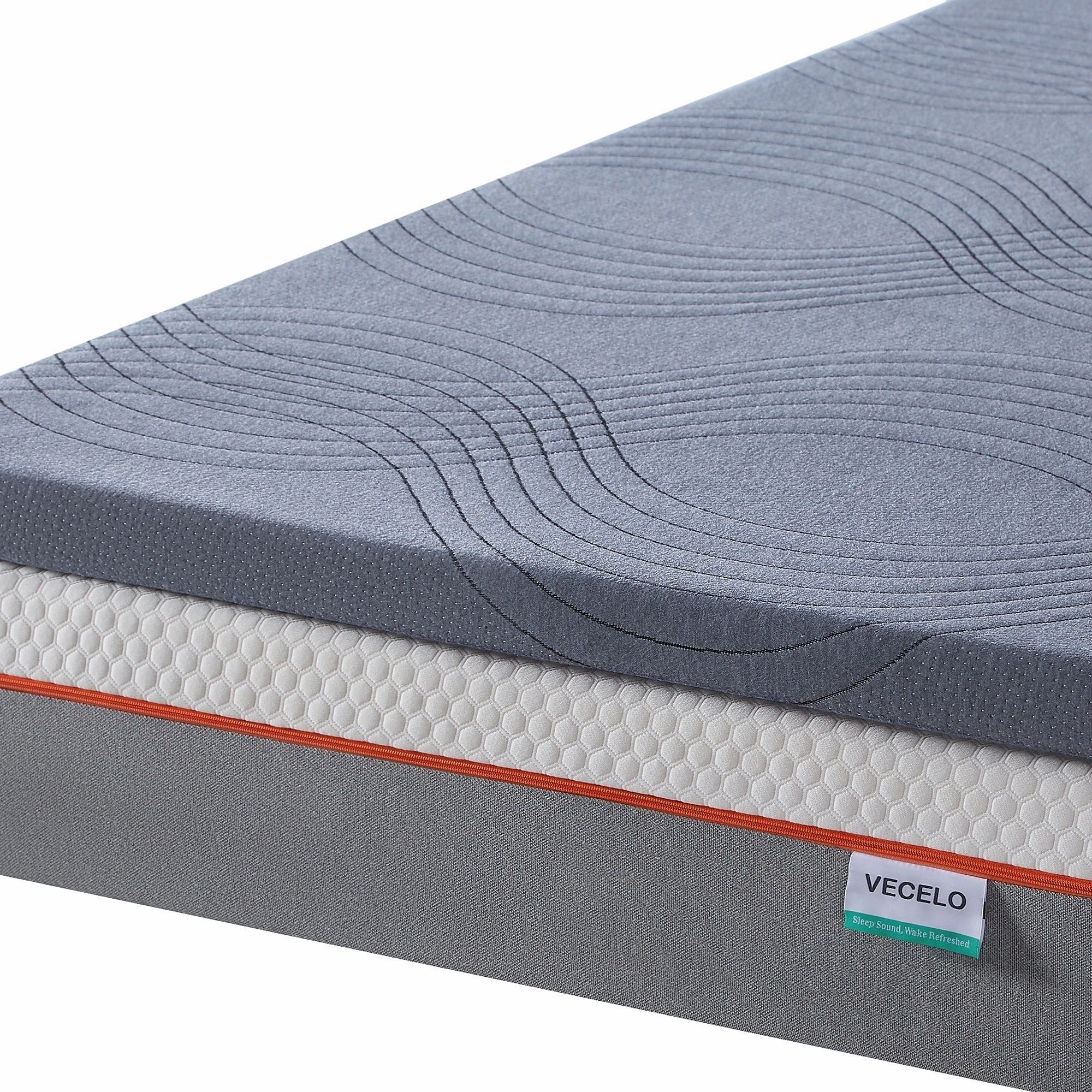 Javlergo 2 Inch/4 Inch Mattress Topper, Comfort Memory Foam Bed Topper with Removable Washable Cover, Gray - N/A