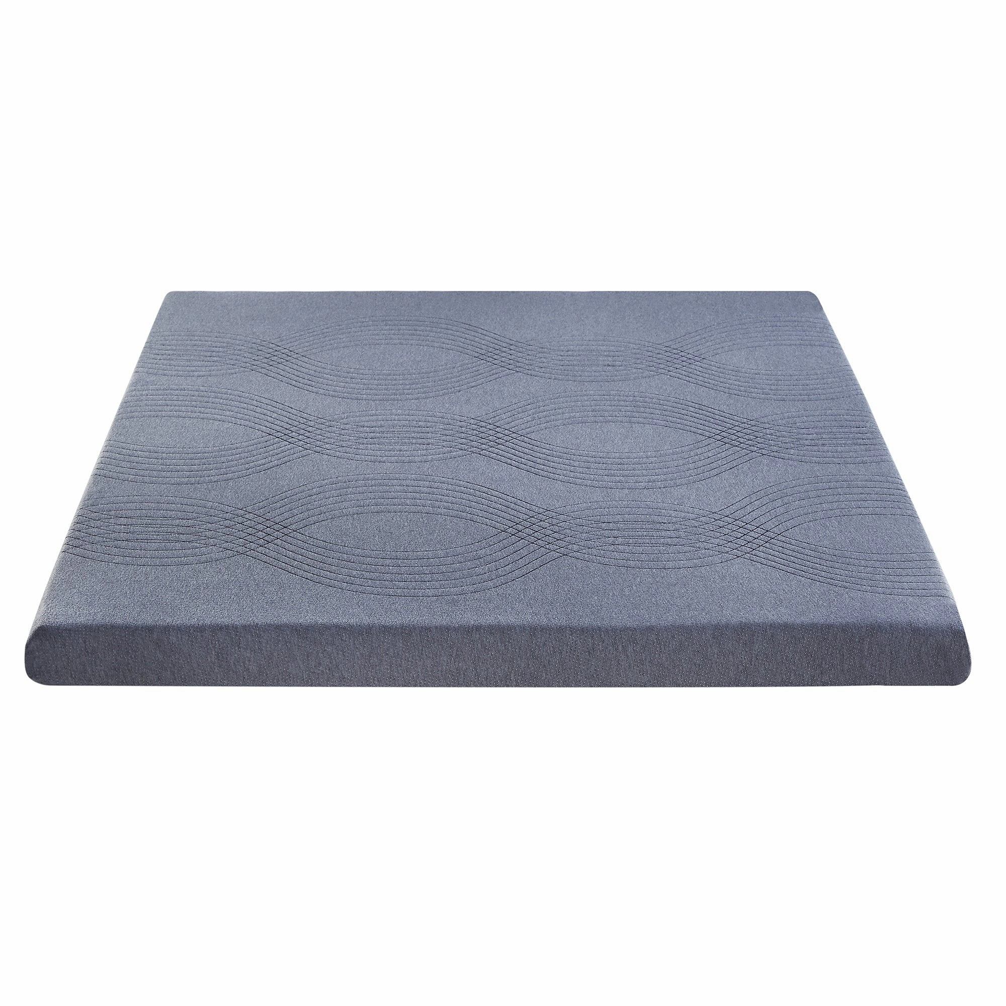 Javlergo 2 Inch/4 Inch Mattress Topper, Comfort Memory Foam Bed Topper with Removable Washable Cover, Gray - N/A