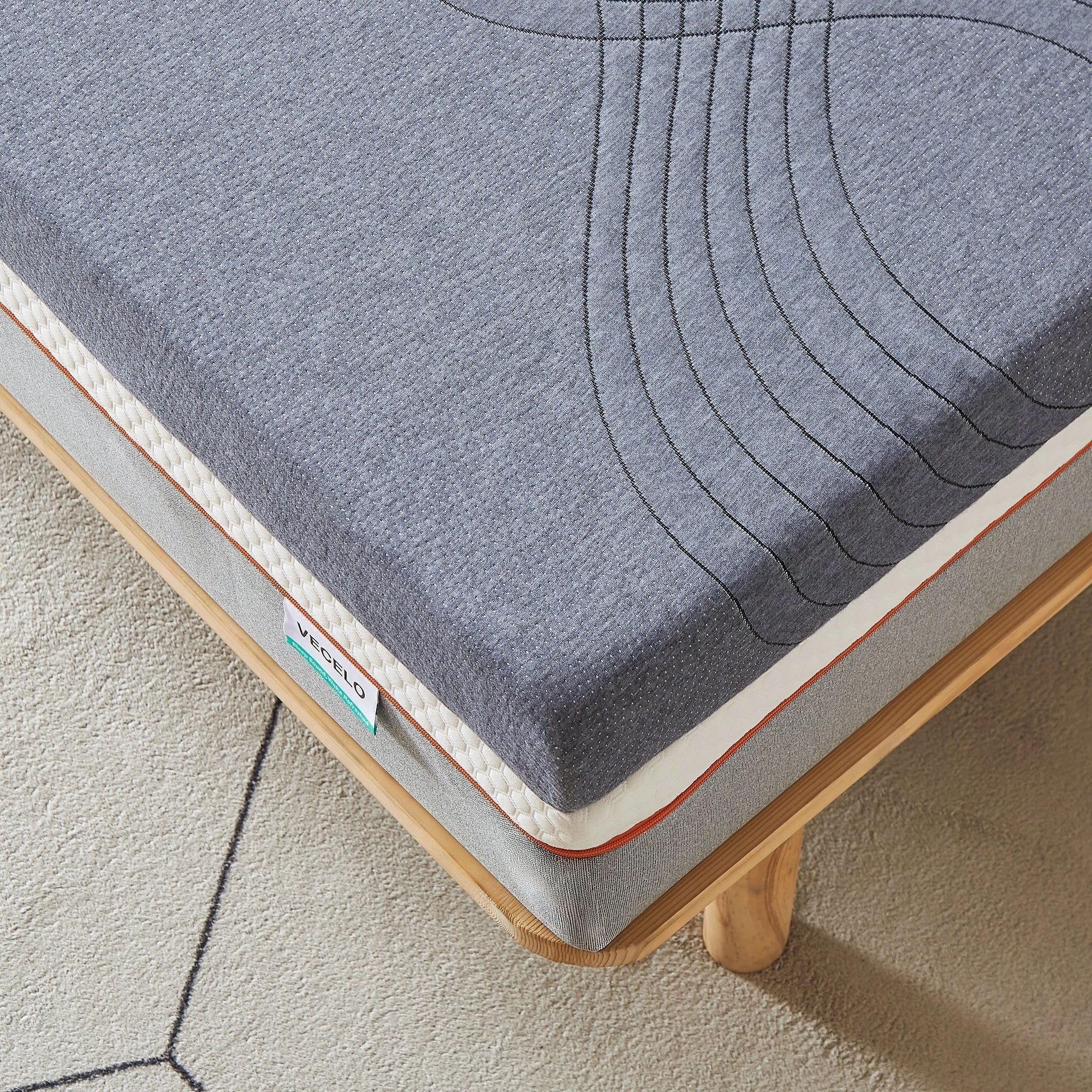 Javlergo 2 Inch/4 Inch Mattress Topper, Comfort Memory Foam Bed Topper with Removable Washable Cover, Gray - N/A