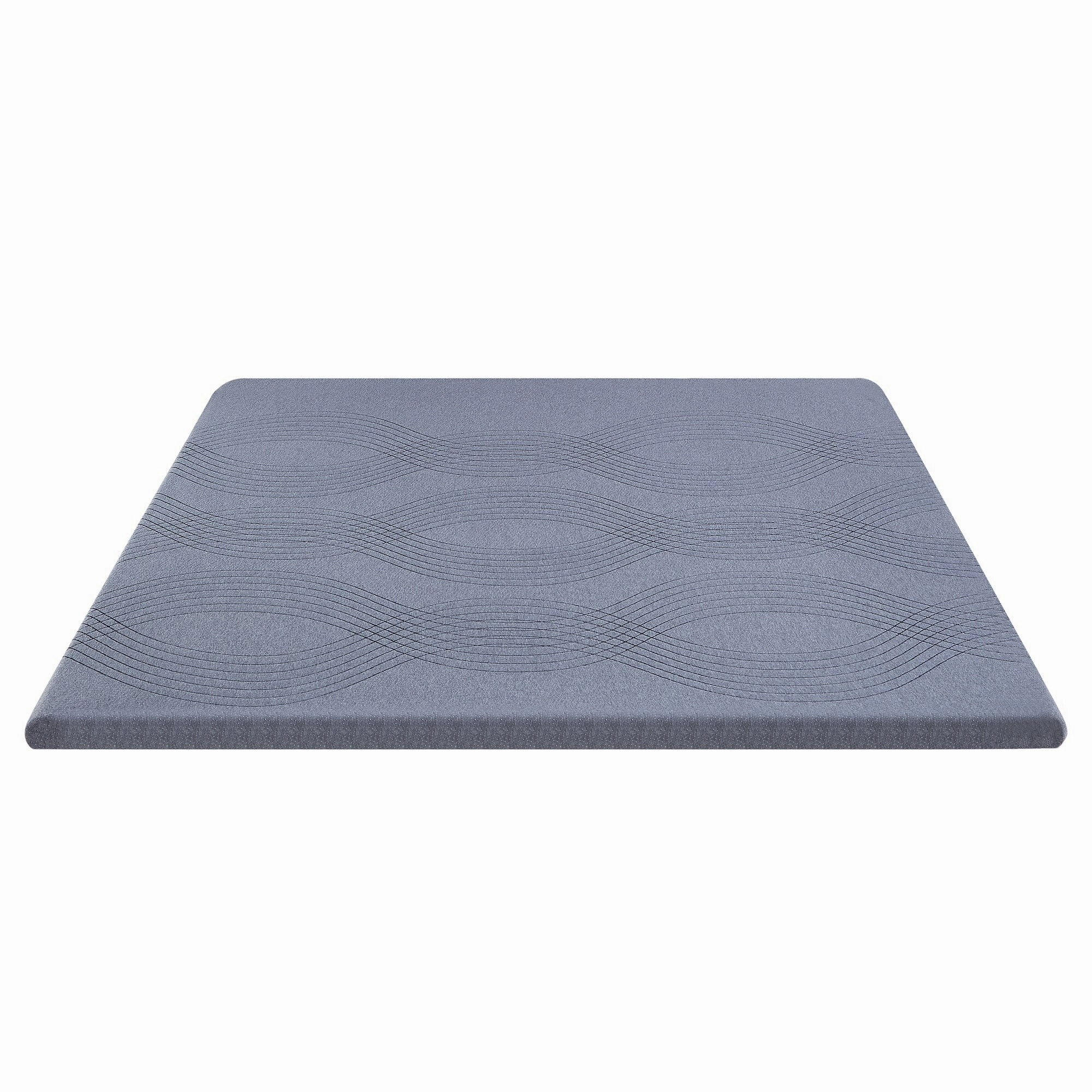 Javlergo 2 Inch/4 Inch Mattress Topper, Comfort Memory Foam Bed Topper with Removable Washable Cover, Gray - N/A