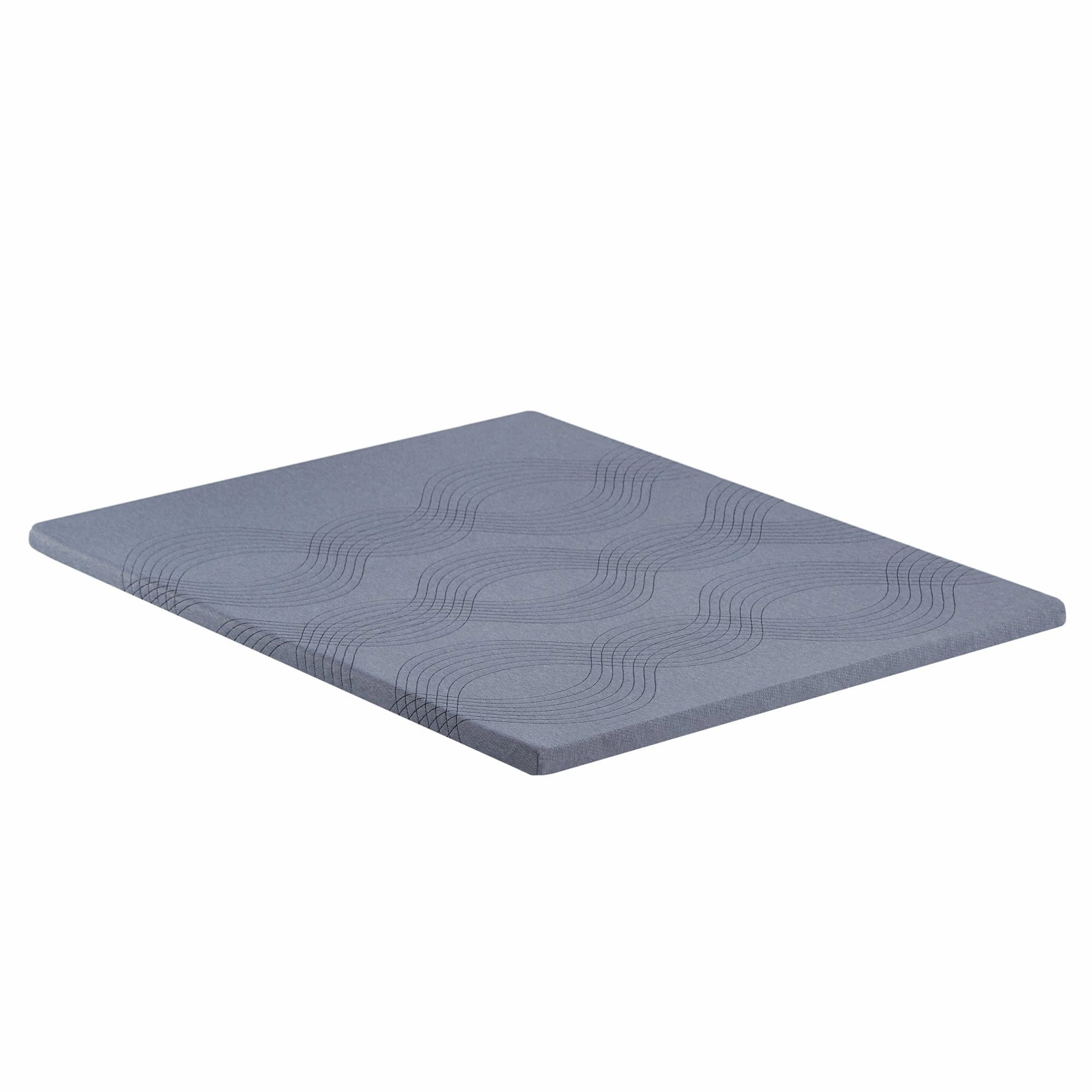 Javlergo 2 Inch/4 Inch Mattress Topper, Comfort Memory Foam Bed Topper with Removable Washable Cover, Gray - N/A