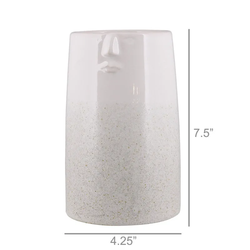 Jean Vase with Face, Ceramic - Lrg - White