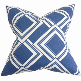 Jersey Geometric Euro Sham Blue pillowcases,cotton pillow covers,bed linen