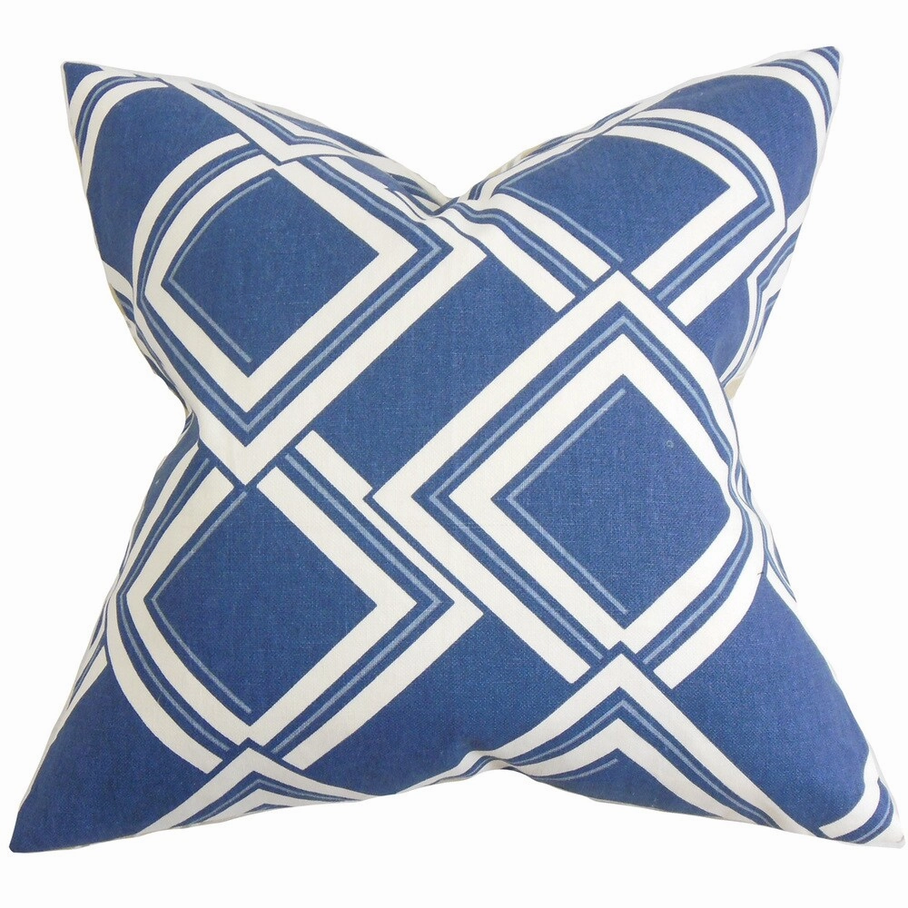 Jersey Geometric Euro Sham Blue pillowcases,cotton pillow covers,bed linen