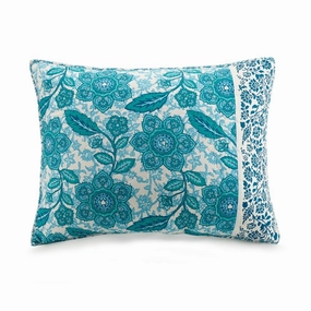 Jessica Simpson Aqua Flora Standard Sham pillowcases,cotton pillow covers,bed linen