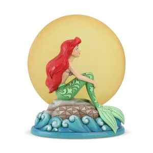 Jim Shore Ariel Sitting on Rock by Moon Figurine Decorative Mirror,Home Decor Mirror