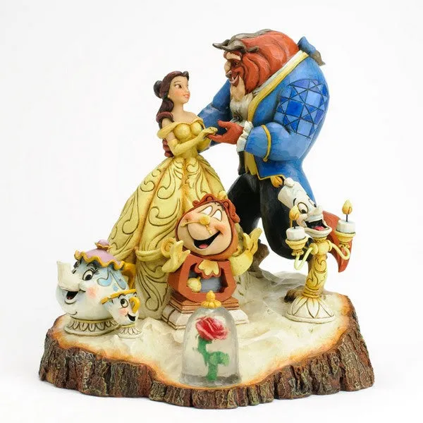 Jim Shore Beauty and the Beast Carved by Heart Figurine Decorative Mirror,Home Decor Mirror