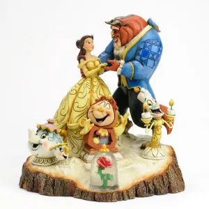 Jim Shore Beauty and the Beast Carved by Heart Figurine Decorative Mirror,Home Decor Mirror