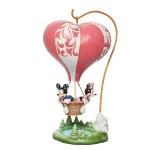 Jim Shore Disney Love Takes Flight Mickey and Minnie in Hot Air Balloon Figurine Decorative Mirror,Home Decor Mirror