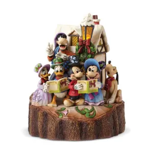 Jim Shore Disney Mickey and Friends Caroling Carved by Heart Figurine Decorative Mirror,Home Decor Mirror