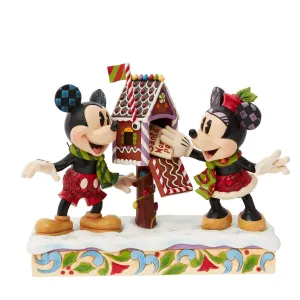 Jim Shore Disney Mickey and Minnie Letters For Santa Figurine Decorative Mirror,Home Decor Mirror