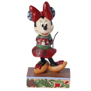 Jim Shore Disney Minnie in Christmas Sweater Figurine Decorative Mirror,Home Decor Mirror