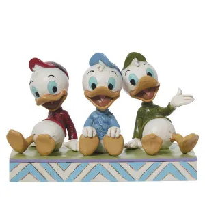Jim Shore Disney Terrific Trio Huey, Dewey & Louie Figurine Decorative Mirror,Home Decor Mirror