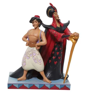 Jim Shore Disney Traditions Aladdin & Jafar Good vs Evil Figurine Decorative Mirror,Home Decor Mirror