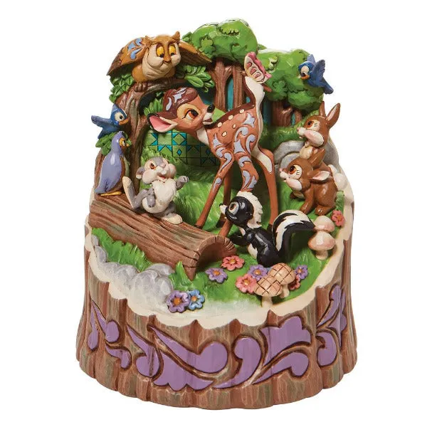 Jim Shore Disney Traditions Bambi Carved by Heart Figurine Decorative Mirror,Home Decor Mirror