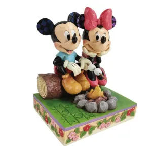Jim Shore Disney Traditions Mickey & Minnie Campfire Figurine Decorative Mirror,Home Decor Mirror