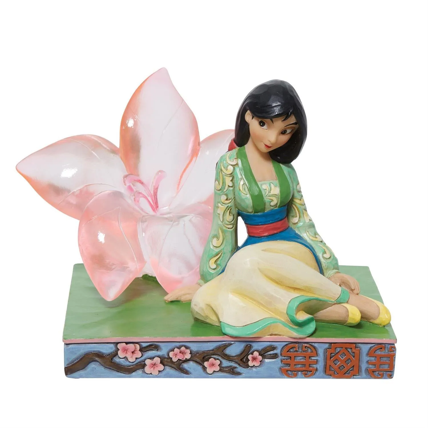 Jim Shore Disney Traditions Mulan Clear Resin Cherry Bloss Figurine Decorative Mirror,Home Decor Mirror
