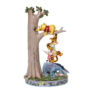 Jim Shore Disney Traditions Pooh, Eeyore, Tigger and Piglet by Hunny Tree Decorative Mirror,Home Decor Mirror