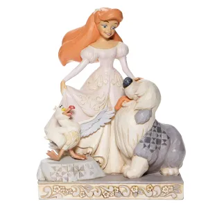 Jim Shore Disney Traditions White Woodland Ariel with Scuttle and Max Figurine Decorative Mirror,Home Decor Mirror