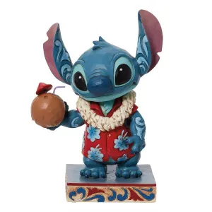 Jim Shore Disney Tropical Delight Stitch with Coconut Figurine Decorative Mirror,Home Decor Mirror