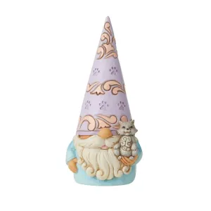 Jim Shore Gnome with Cat "Purr-fect Gnome" Figurine Decorative Mirror,Home Decor Mirror