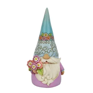 Jim Shore Gnome with Spring Floral Hat Holding Flowers "Bloomin' Gnome" Figurine Decorative Mirror,Home Decor Mirror