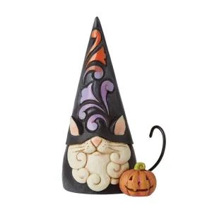Jim Shore Halloween Black Cat Gnome Fraidy Cat Figurine Decorative Mirror,Home Decor Mirror