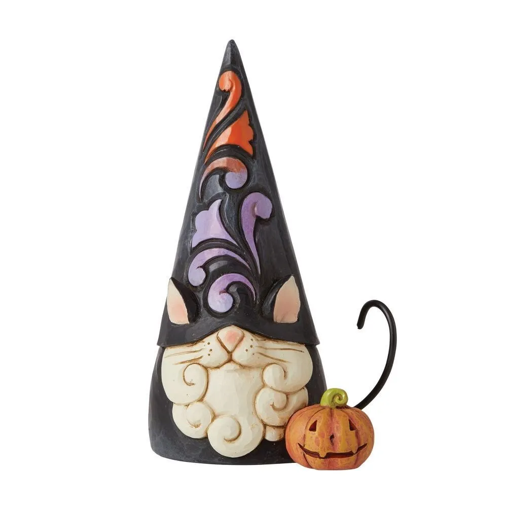 Jim Shore Halloween Black Cat Gnome Fraidy Cat Figurine Decorative Mirror,Home Decor Mirror