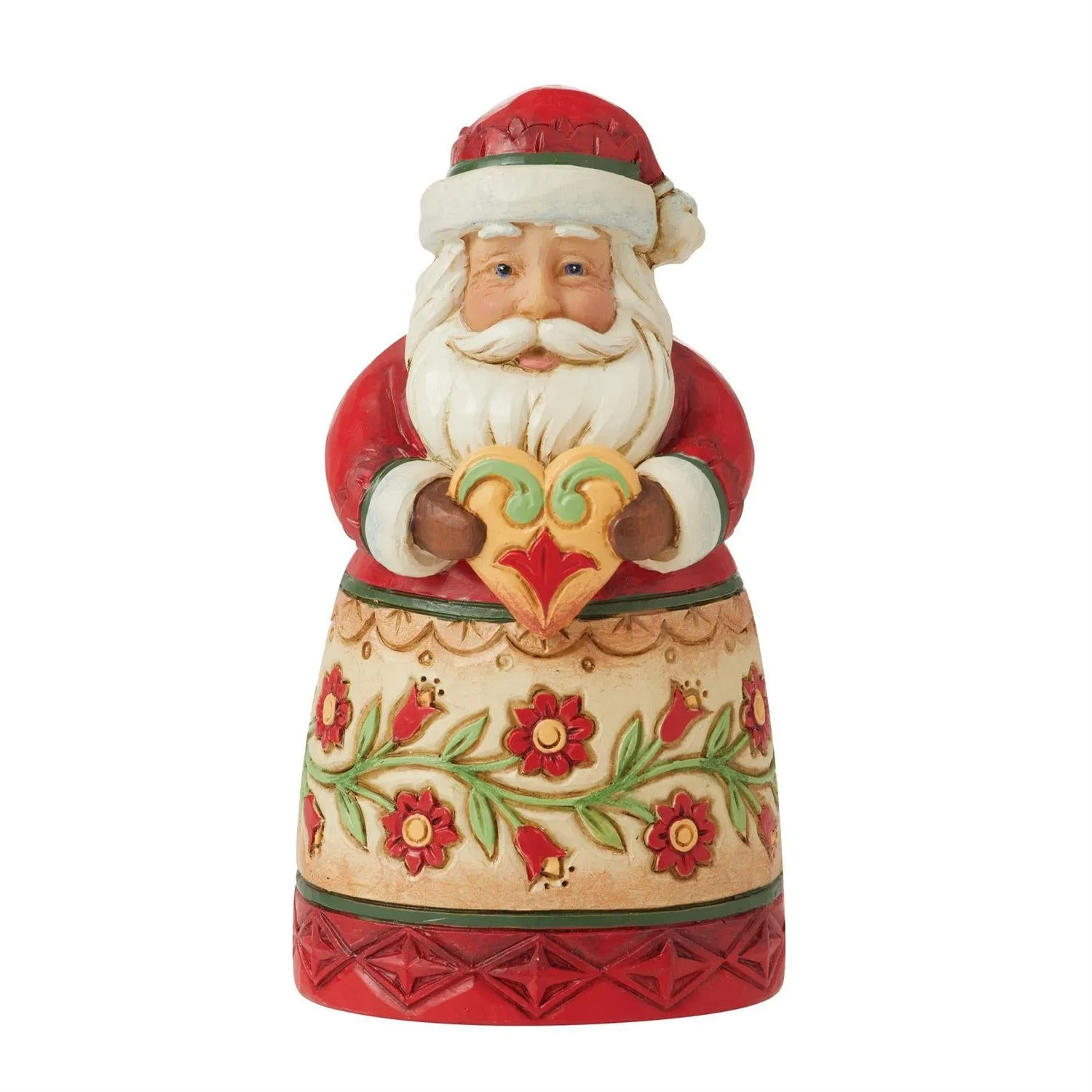 Jim Shore Heartwood Creek Mini Santa Holding Heart Decorative Mirror,Home Decor Mirror