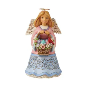 Jim Shore Heartwood Creek Pint Sized Easter Angel/Basket Decorative Mirror,Home Decor Mirror