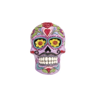Jim Shore Heartwood Creek "Colorful Calavera" Day Of The Dead Purple Skull Figurine Decorative Mirror,Home Decor Mirror