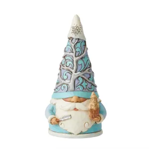 Jim Shore Heartwood Creek Winter Gnome Figurine Decorative Mirror,Home Decor Mirror