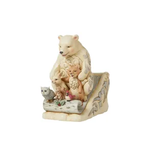 Jim Shore Heartwood Creek Woodland Animals on Toboggan Figurine Decorative Mirror,Home Decor Mirror