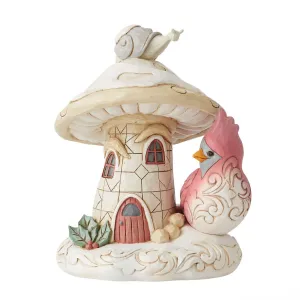 Jim Shore Heartwood Creek Woodland Mushroom House/Bird Decorative Mirror,Home Decor Mirror