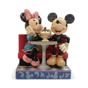 Jim Shore Mickey & Minnie at Soda Shop Decorative Mirror,Home Decor Mirror