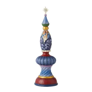 Jim Shore Nativity Family Finial Holy Night of Promise Figurine 10" Decorative Mirror,Home Decor Mirror