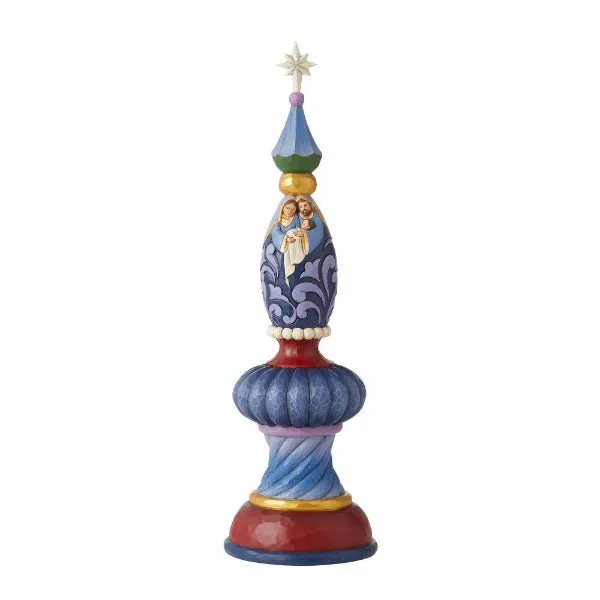 Jim Shore Nativity Family Finial Holy Night of Promise Figurine 10" Decorative Mirror,Home Decor Mirror