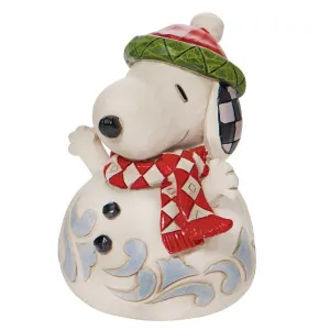 Jim Shore Peanuts Mini Snoopy Snowman Figurine Decorative Mirror,Home Decor Mirror